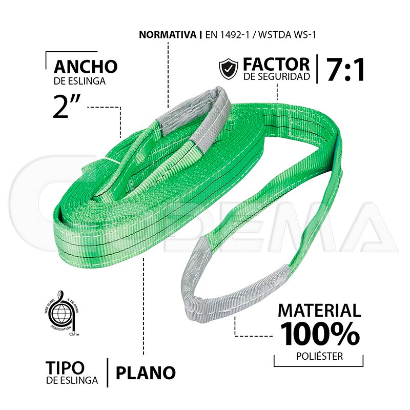 Especificaciones Eslinga CODEMA 2T