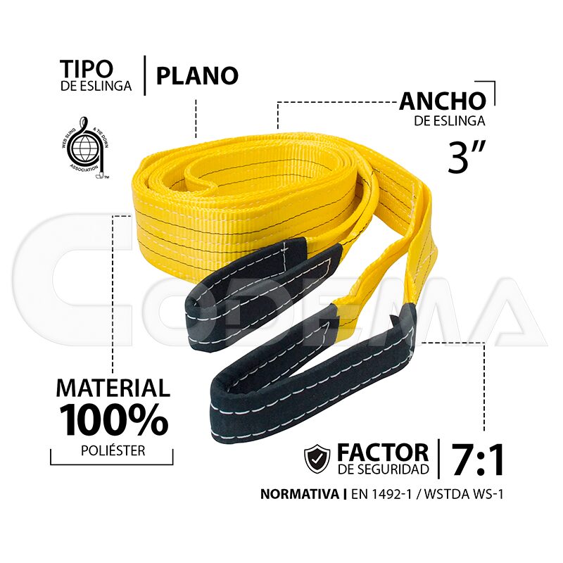 Eslinga Plana 3 Toneladas CODEMA MS-E3