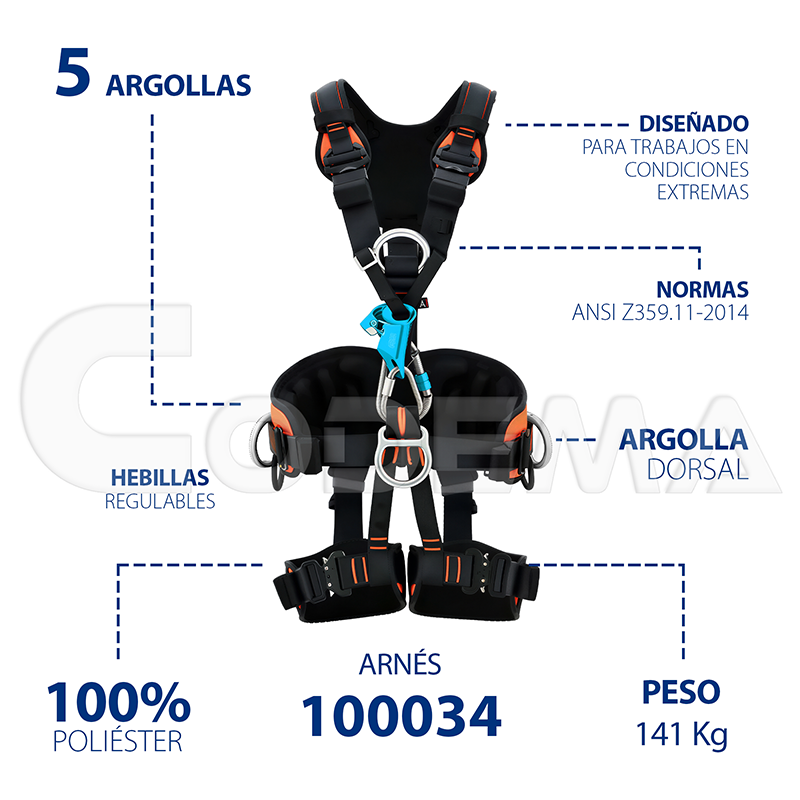 Arnés de Seguridad CODEMA 100034