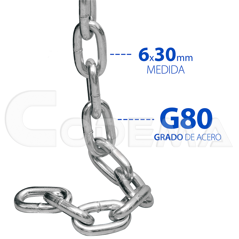 Cadena CODEMA 6x30mm para Elevación