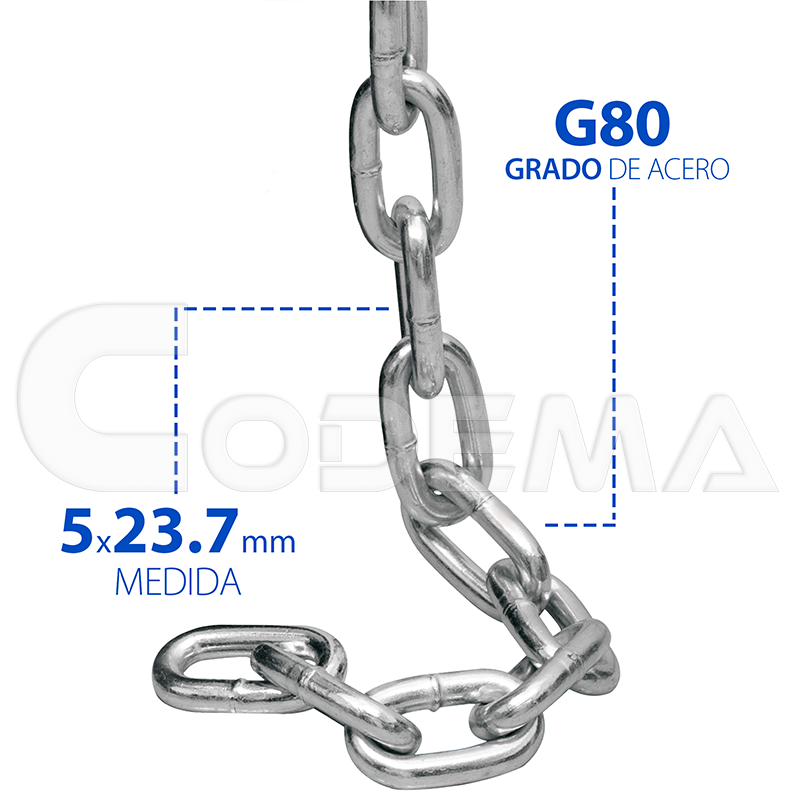 Cadena Galvanizada de Mando CODEMA