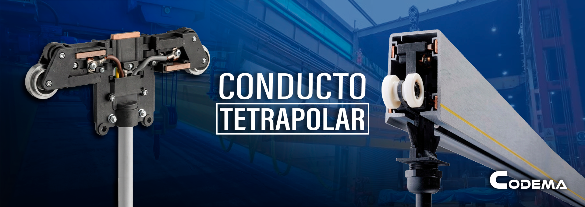 Conductor eléctrico tetrapolar para sistema festoon industrial