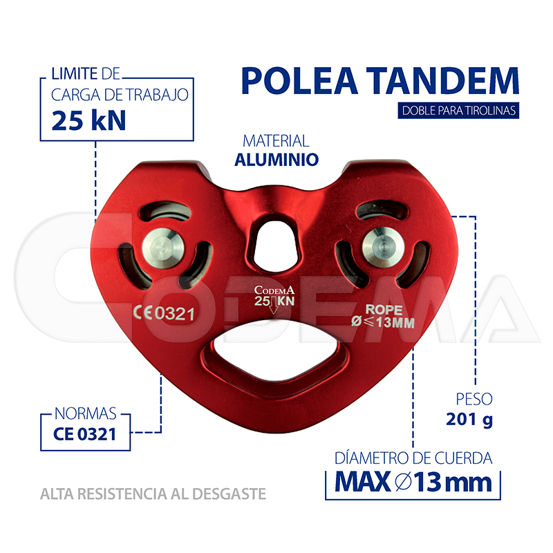 Polea Tándem CODEMA 590016