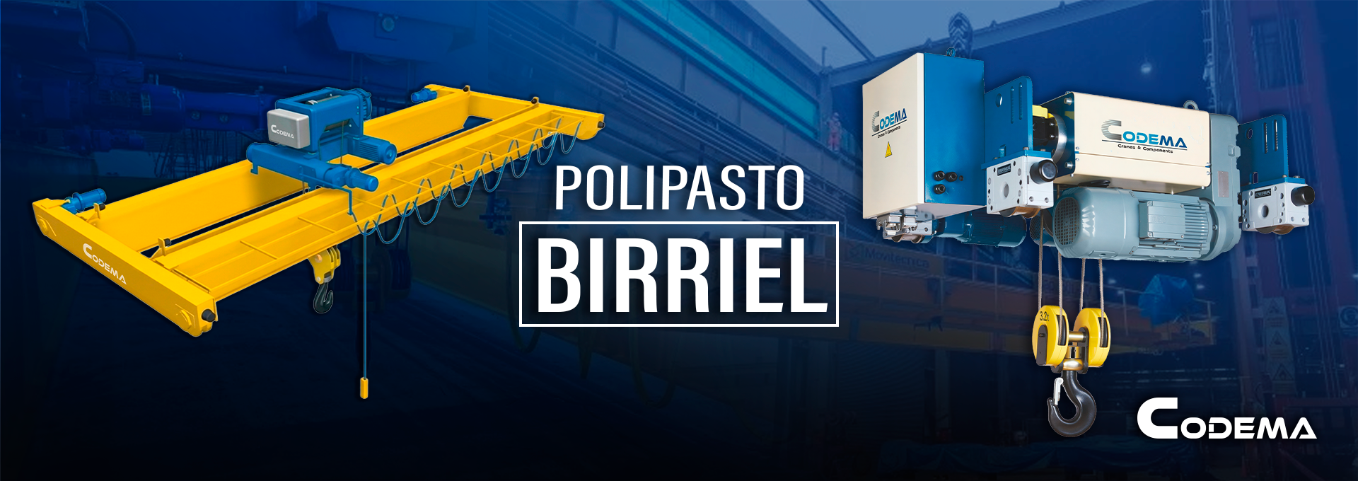 Polipasto eléctrico birriel Codema para izaje de cargas