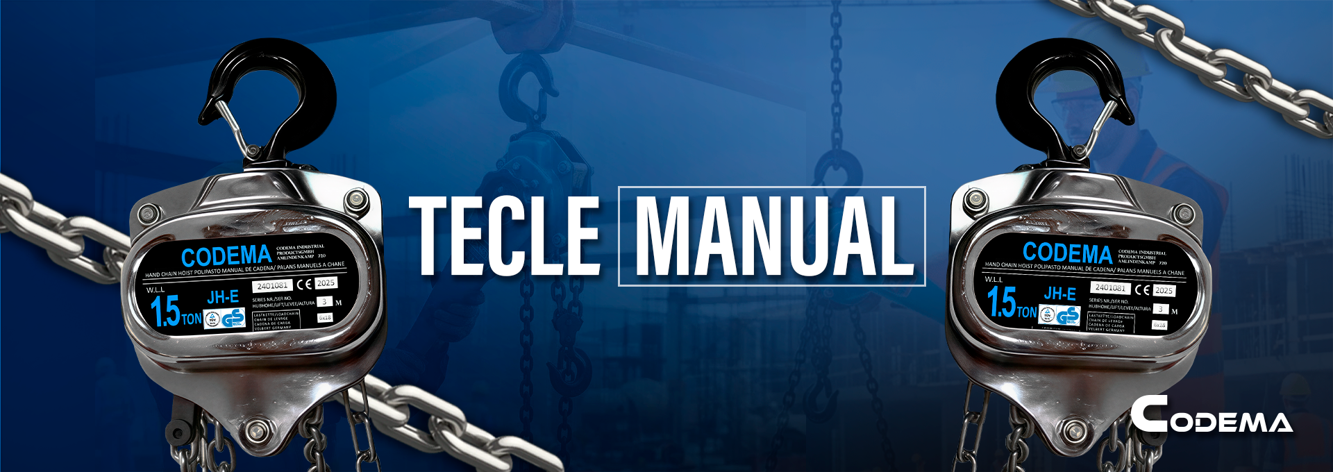 Tecle manual de cadena Codema para izaje de carga