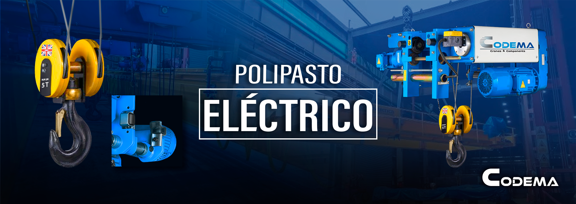 Polipasto eléctrico industrial Codema para izaje de carga